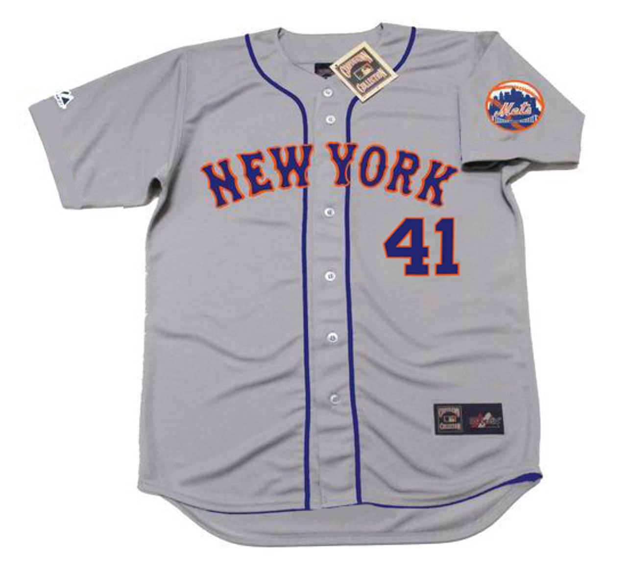 TOM SEAVER  New York Mets 1973 Away Majestic MLB Throwback Jersey