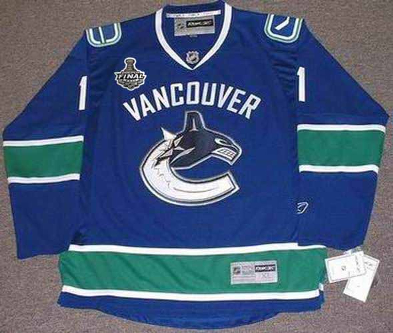 Vancouver Canucks #1 Roberto Luongo Black Ice Jersey on sale,for