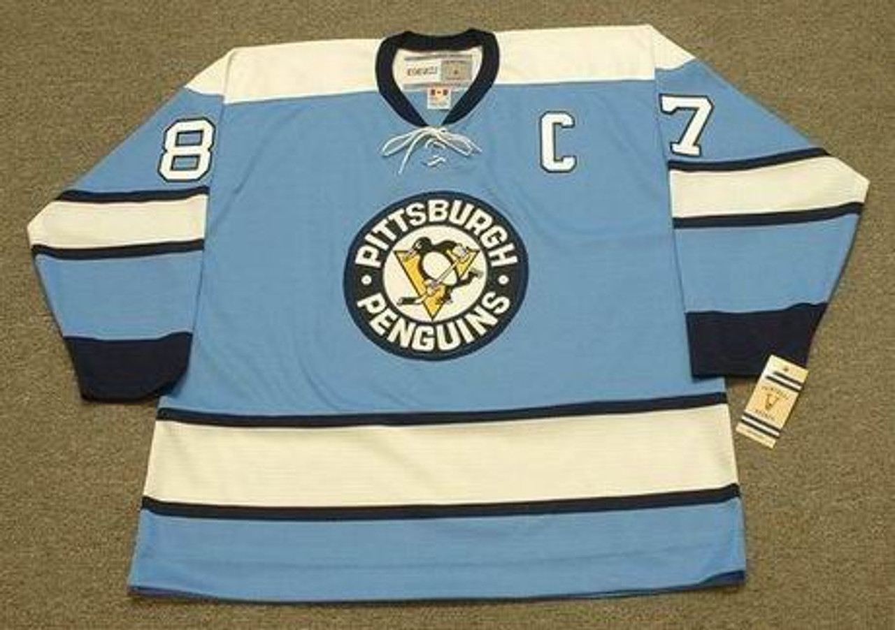 Pittsburgh Penguins CCM vintage NHL White Hockey Jersey size Medium