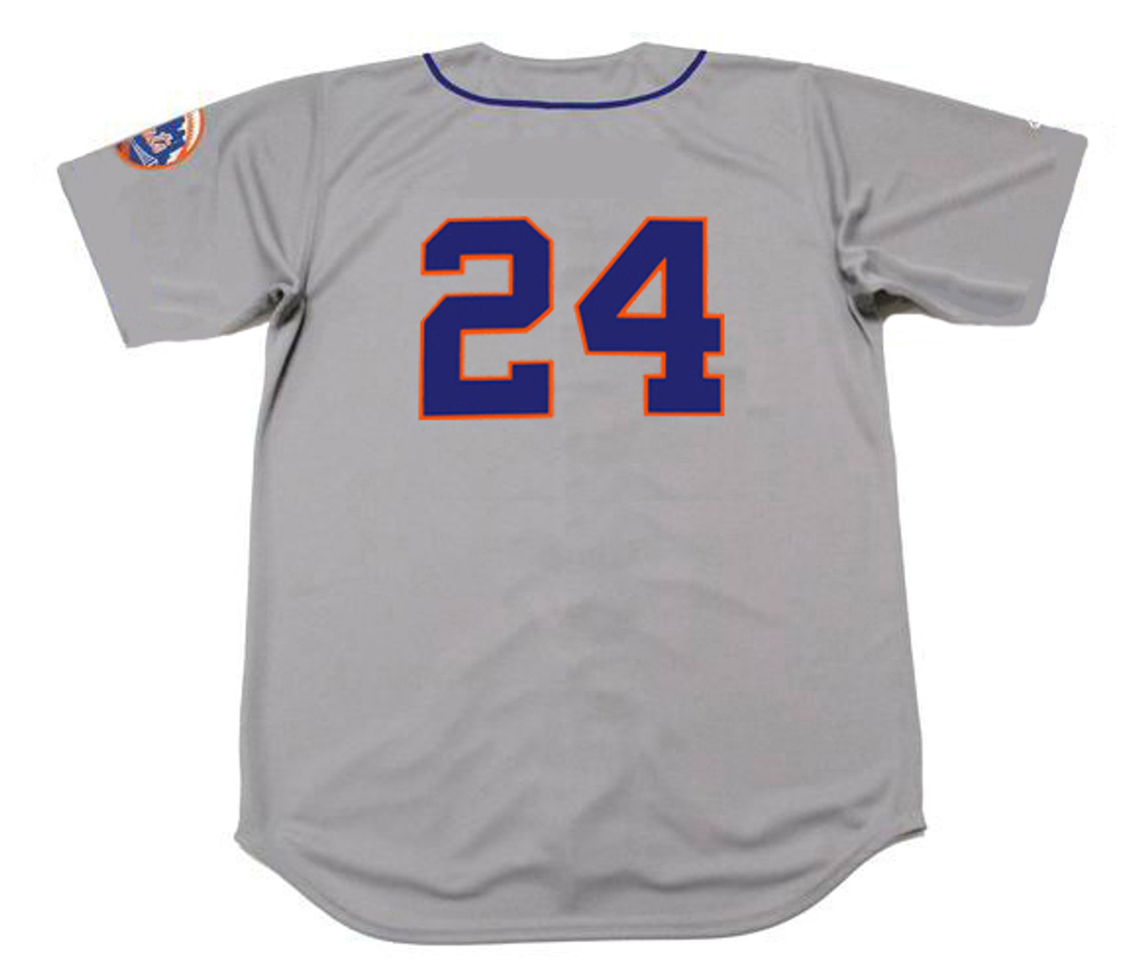 WILLIE MAYS  New York Mets 1973 Away Majestic MLB Throwback Jersey