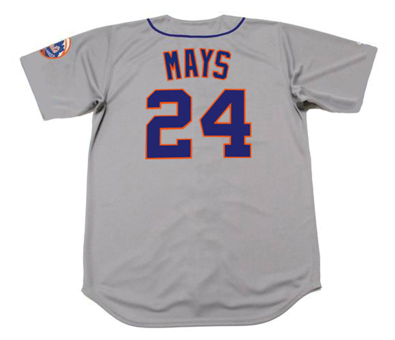 WILLIE MAYS  New York Mets 1973 Away Majestic MLB Throwback Jersey