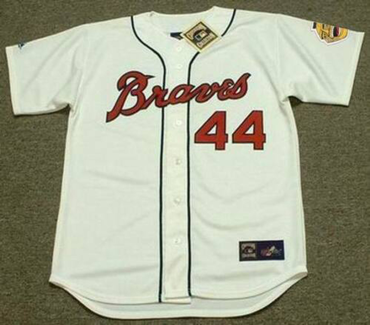 Hank Aaron Men's Atlanta Braves 1974 Throwback Jersey - White Replica