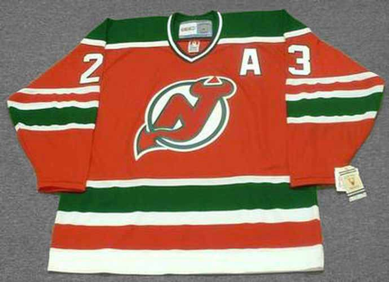 Vintage NJ Devils Green and Red Driver Jersey