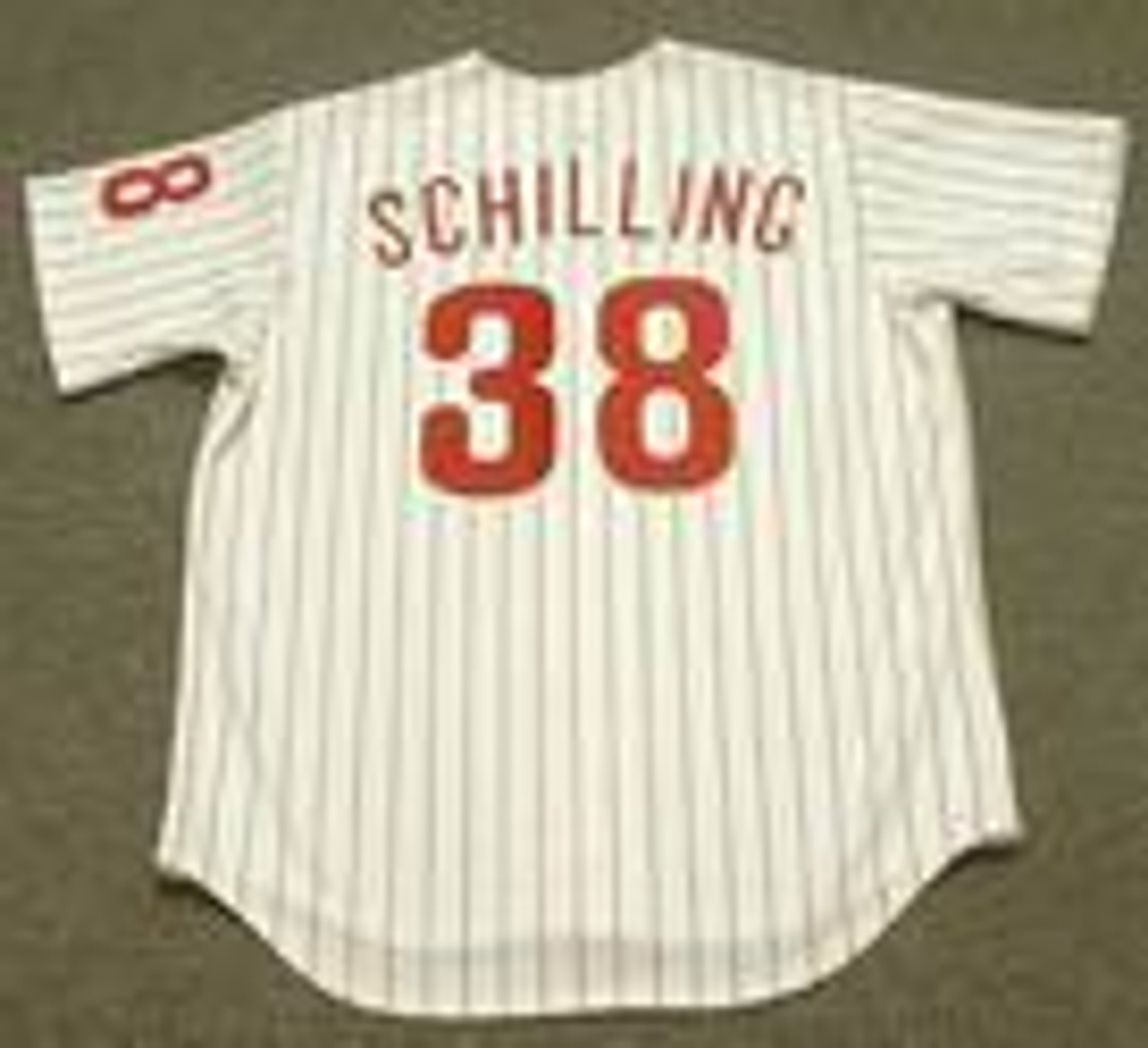 CURT SCHILLING Philadelphia Phillies 1993 Majestic Throwback Baseball  Jersey - Custom Throwback Jerseys