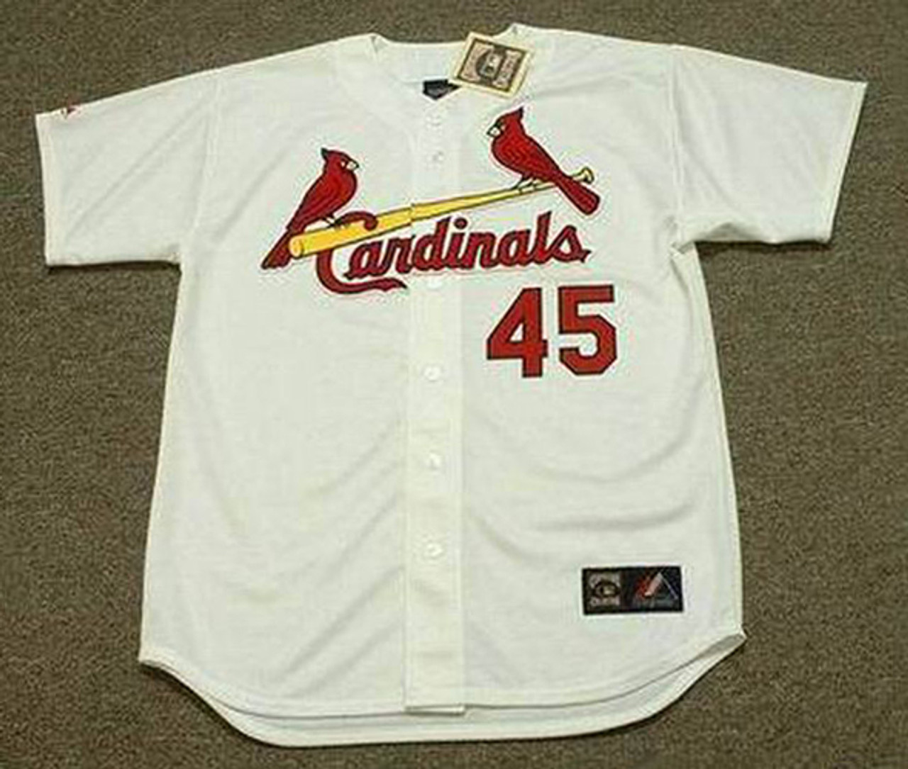 St. Louis Cardinals Bob Gibson World Series Champions Nike White Jersey