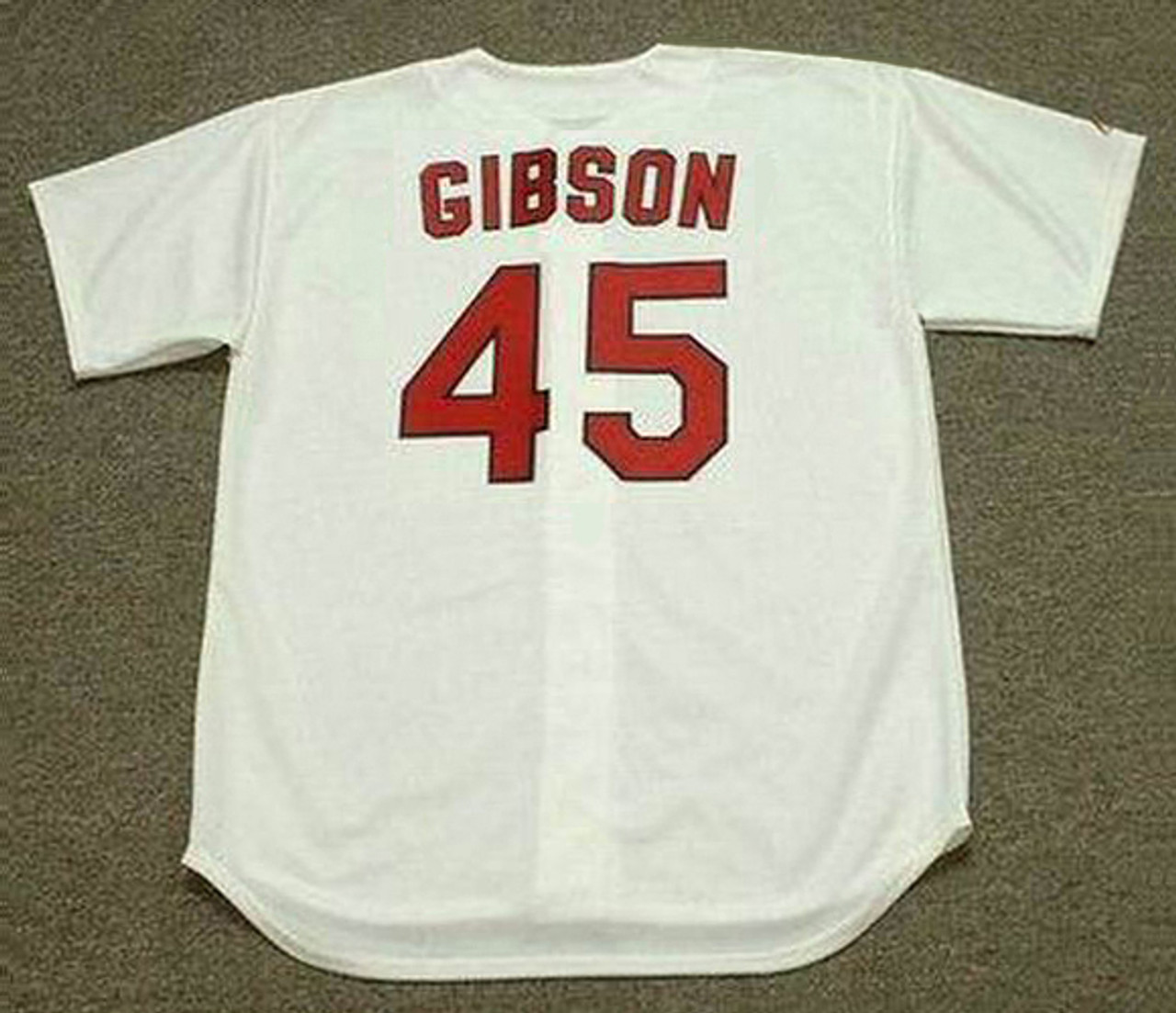 Bob Gibson St. Louis Cardinals Hof Signed Auto Majestic Jersey Tee