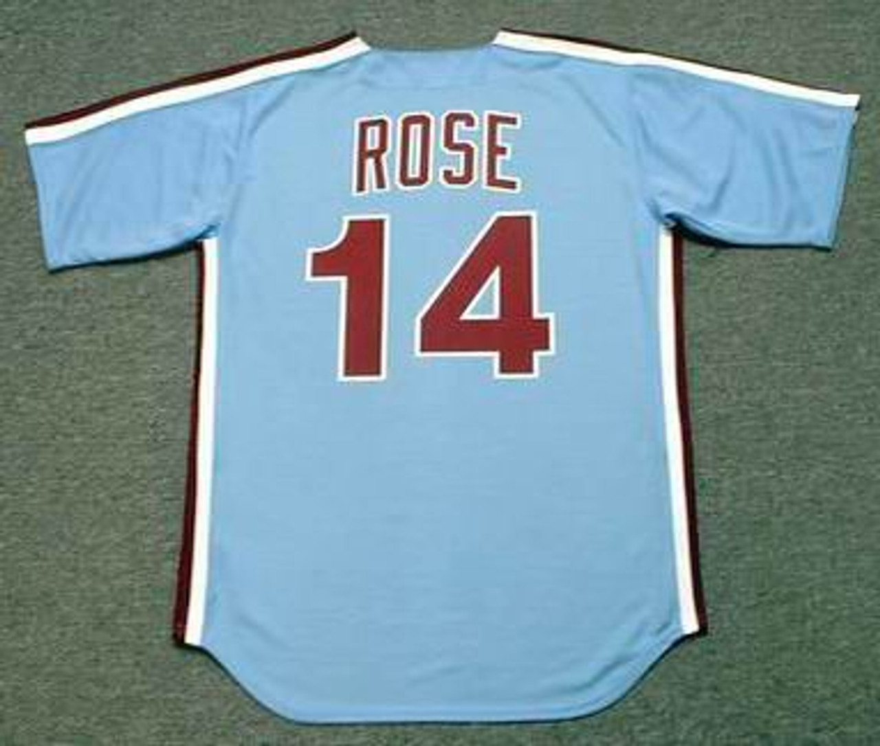 PETE ROSE  Philadelphia Phillies 1980 Home Majestic Throwback Baseball  Jersey