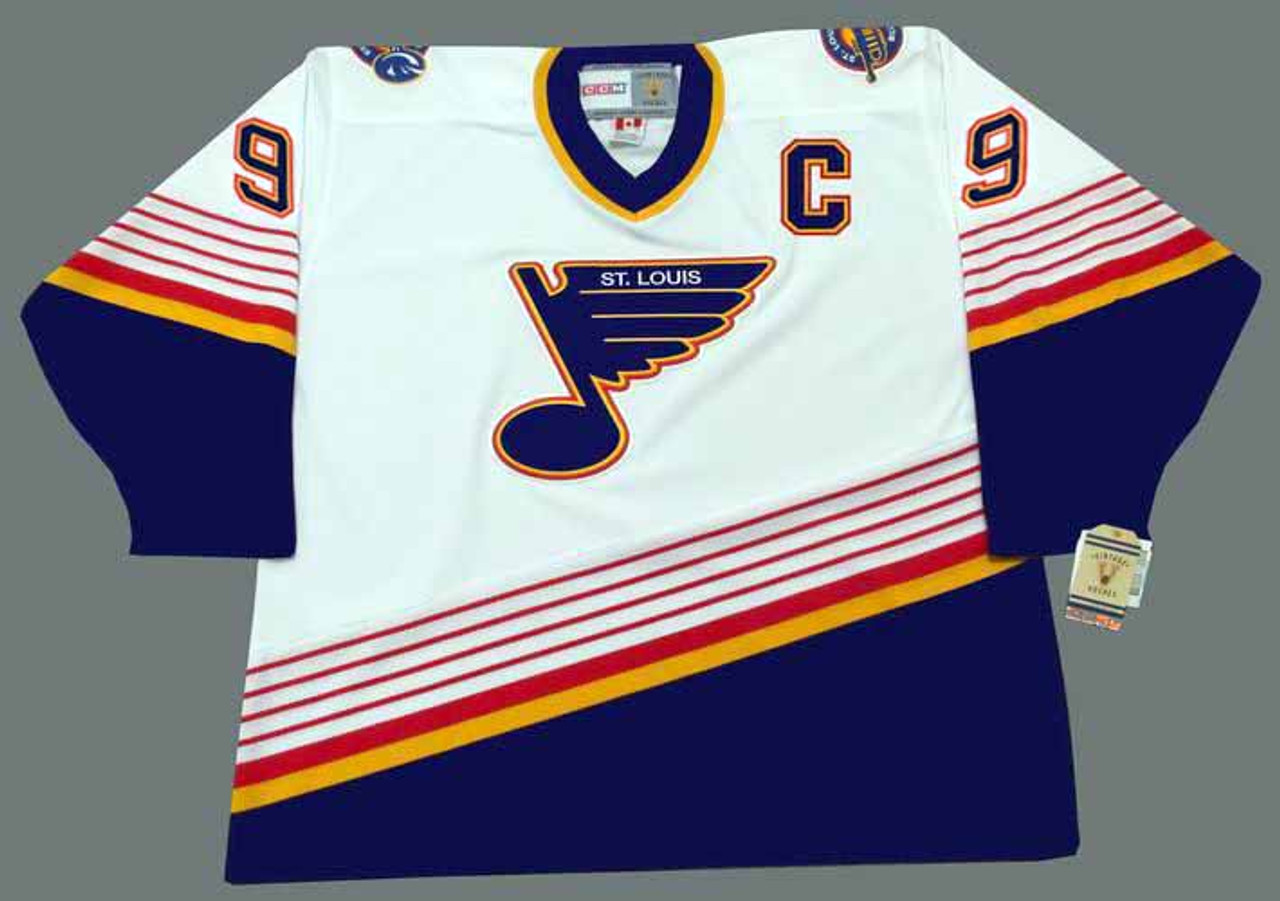1995 Wayne Gretzky St Louis Blues Starter White NHL T Shirt Size