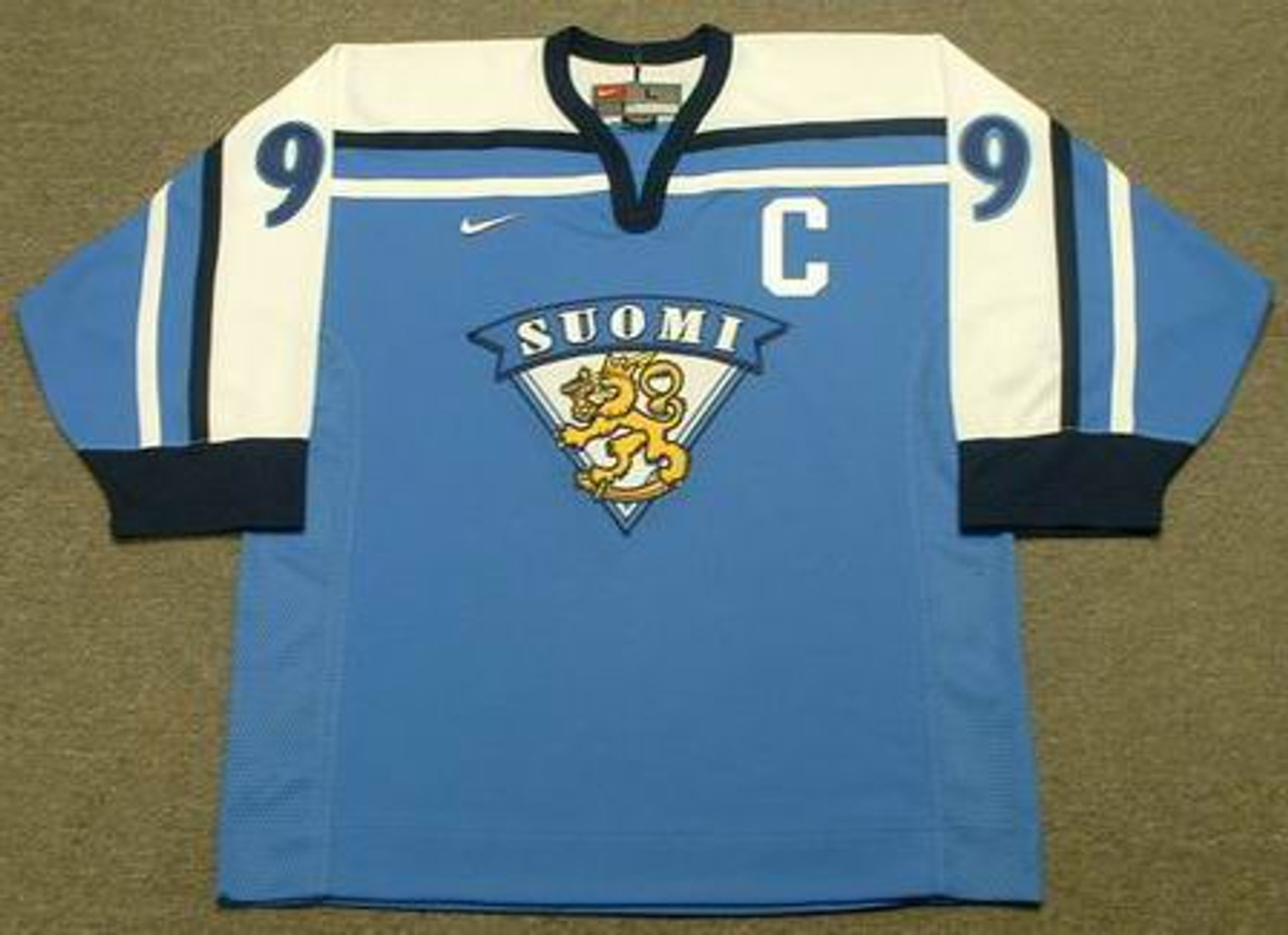 Team Finland White Retro Ice Hockey Jersey Custom Name and Number 