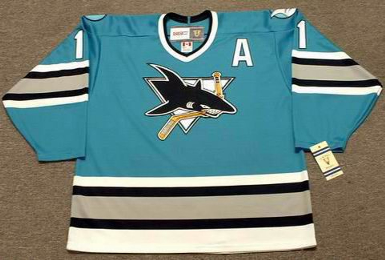 Owen Nolan San Jose Sharks Adidas Authentic Home NHL Vintage Hockey Je