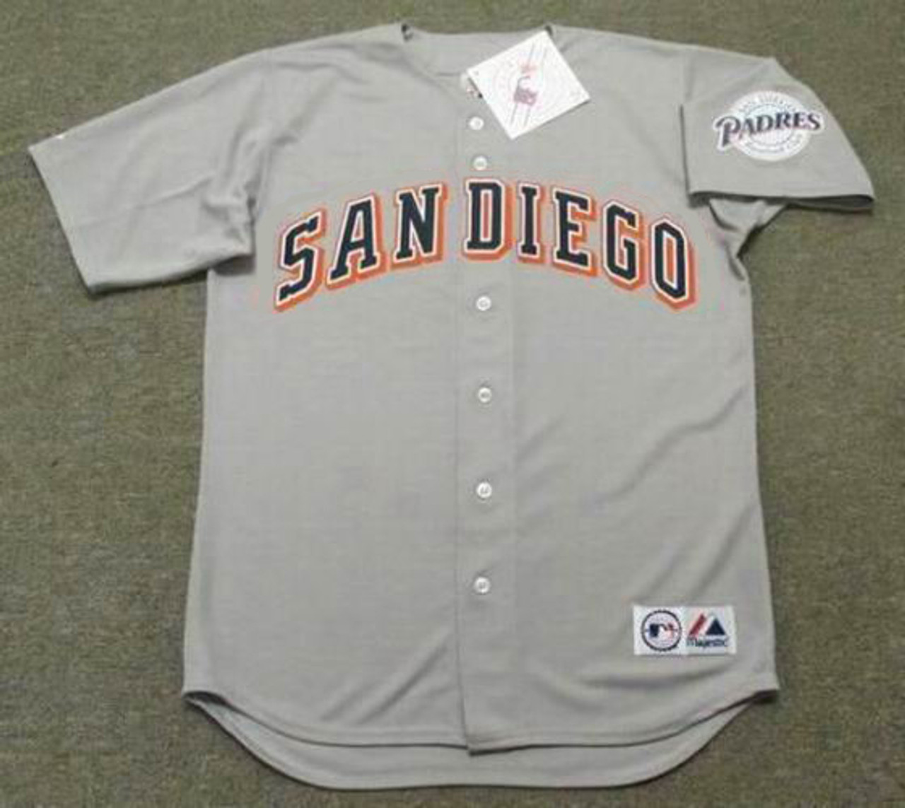 KEN CAMINITI  San Diego Padres 1996 Away Majestic Throwback