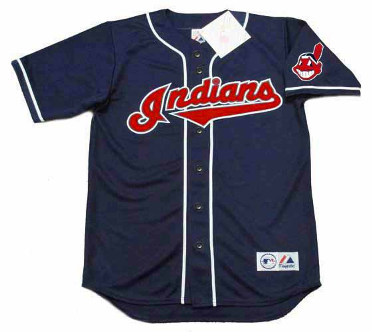 MAJESTIC  JIM THOME Cleveland Indians 1997 Throwback Baseball Jersey