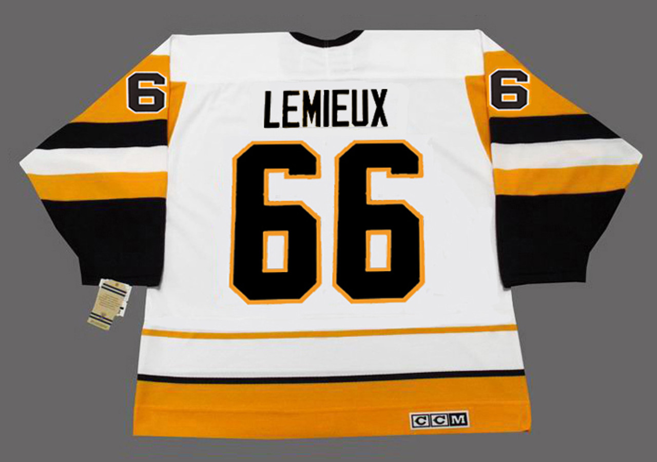 MARIO LEMIEUX  Pittsburgh Penguins 1992 Away CCM Vintage NHL Throwback  Jersey