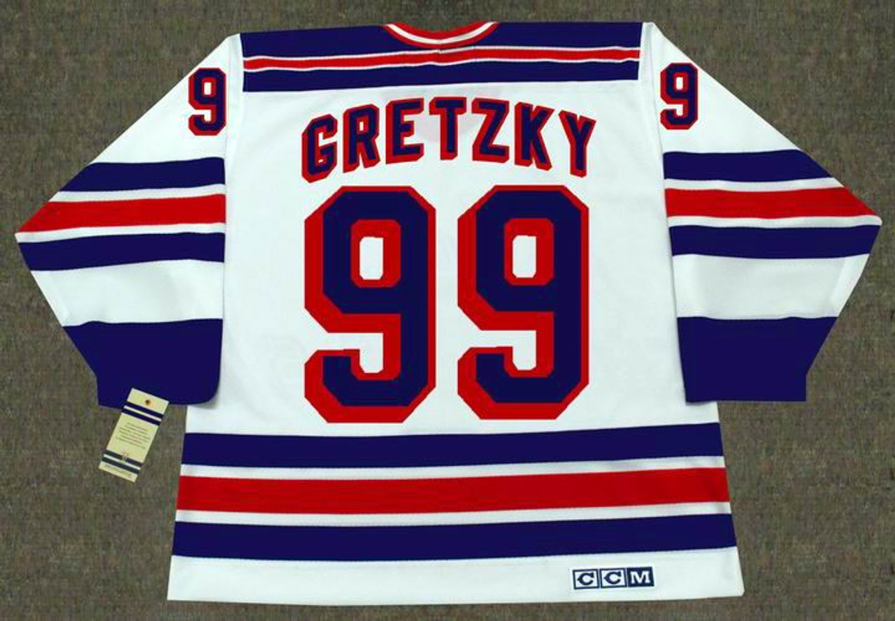 WAYNE GRETZKY  New York Rangers 1999 CCM Vintage Throwback Jersey