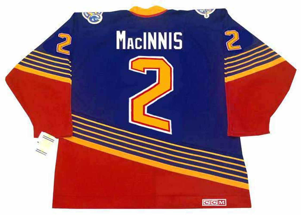 Al Macinnis Jersey - Calgary Flames 1980's Away Throwback NHL Hockey Jersey