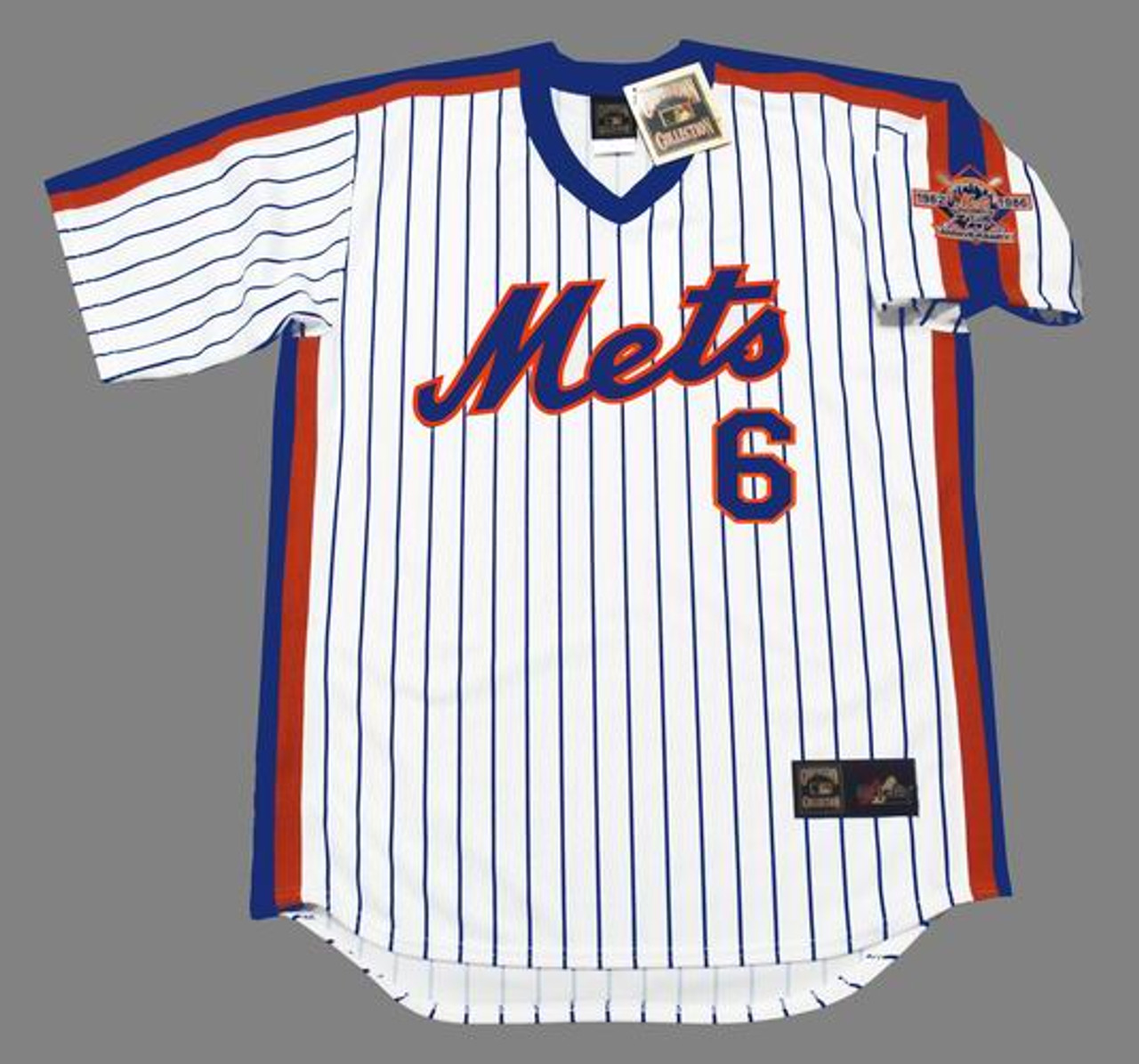 MAJESTIC  WALLY BACKMAN New York Mets 1986 Cooperstown Baseball Jersey