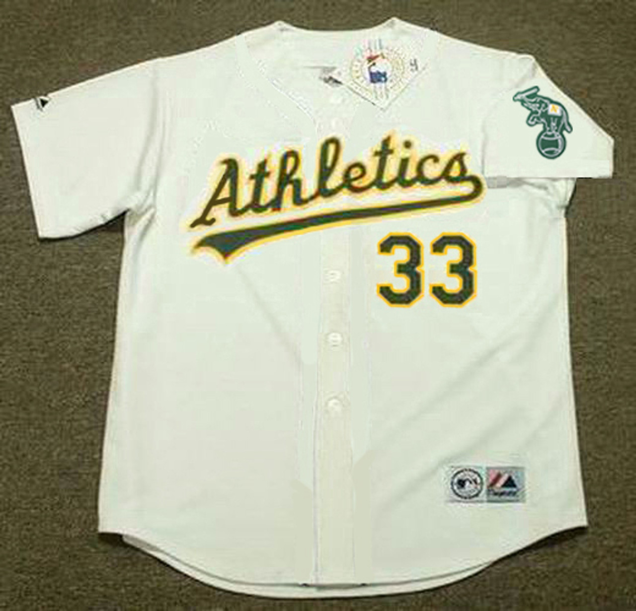 JOSE CANSECO  Oakland Athletics 1989 Home Majestic Throwback Baseball  Jersey