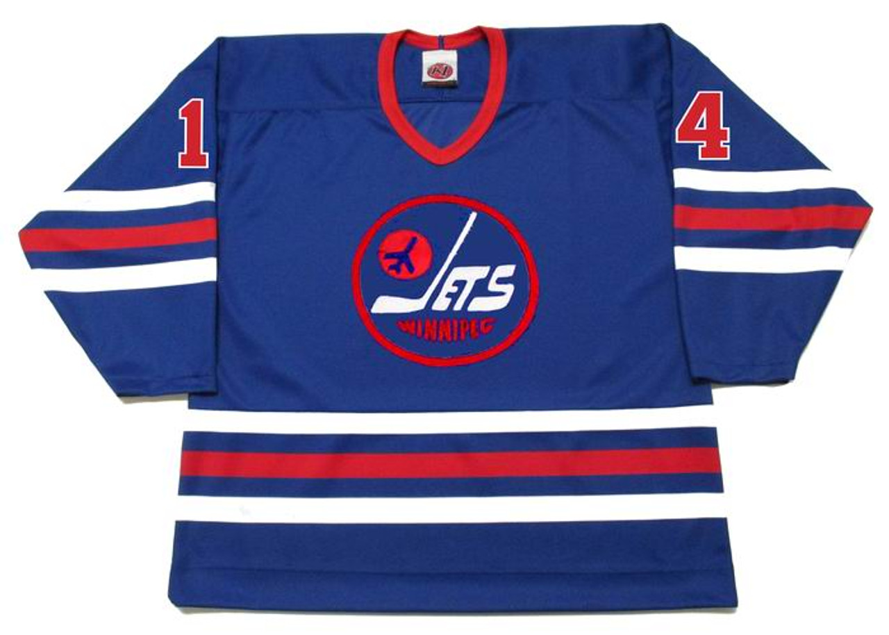 K1  ULF NILSSON Winnipeg Jets 1974 WHA Throwback Hockey Jersey