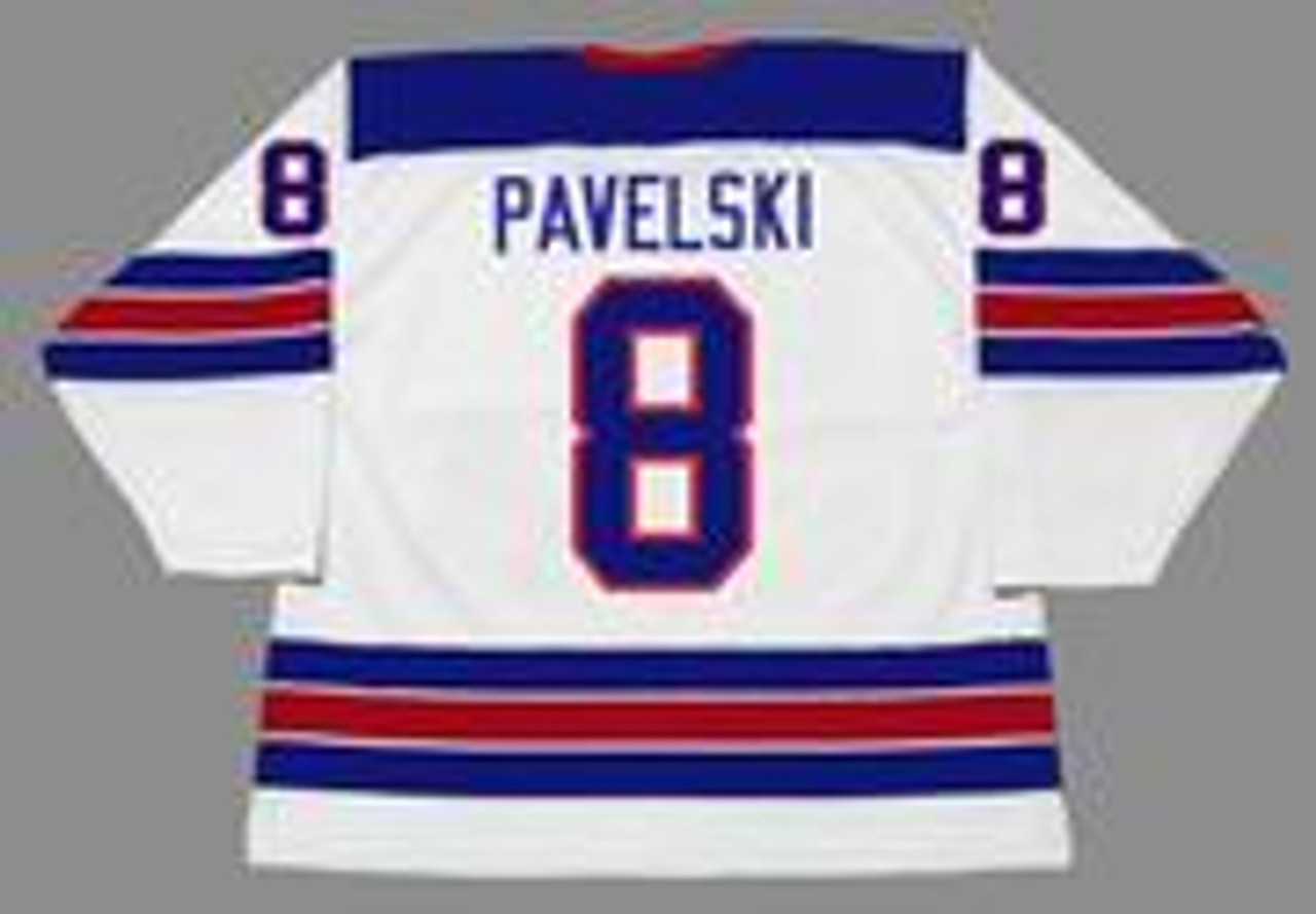 2014 Olympic Team USA No8 Joe Pavelski Navy Blue Stitched NHL Jersey