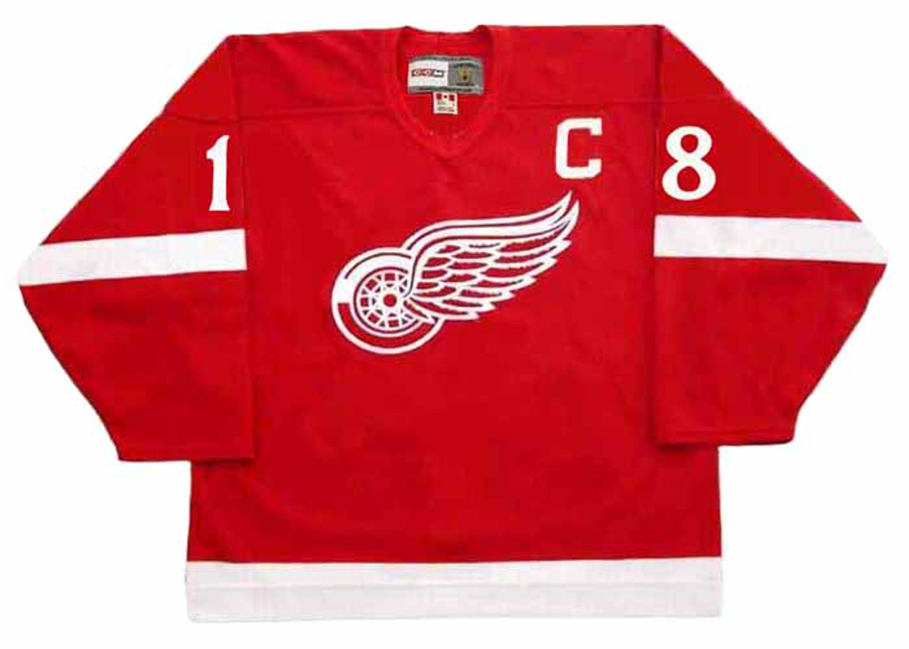 Custom 1982 Detroit Red Wings Vintage Throwback NHL Hockey Jersey