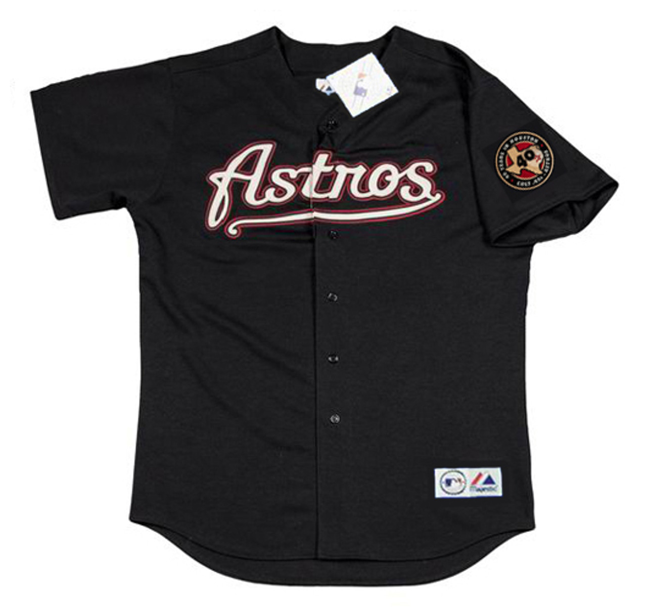 MAJESTIC  LANCE BERKMAN Houston Astros 2004 Throwback Home