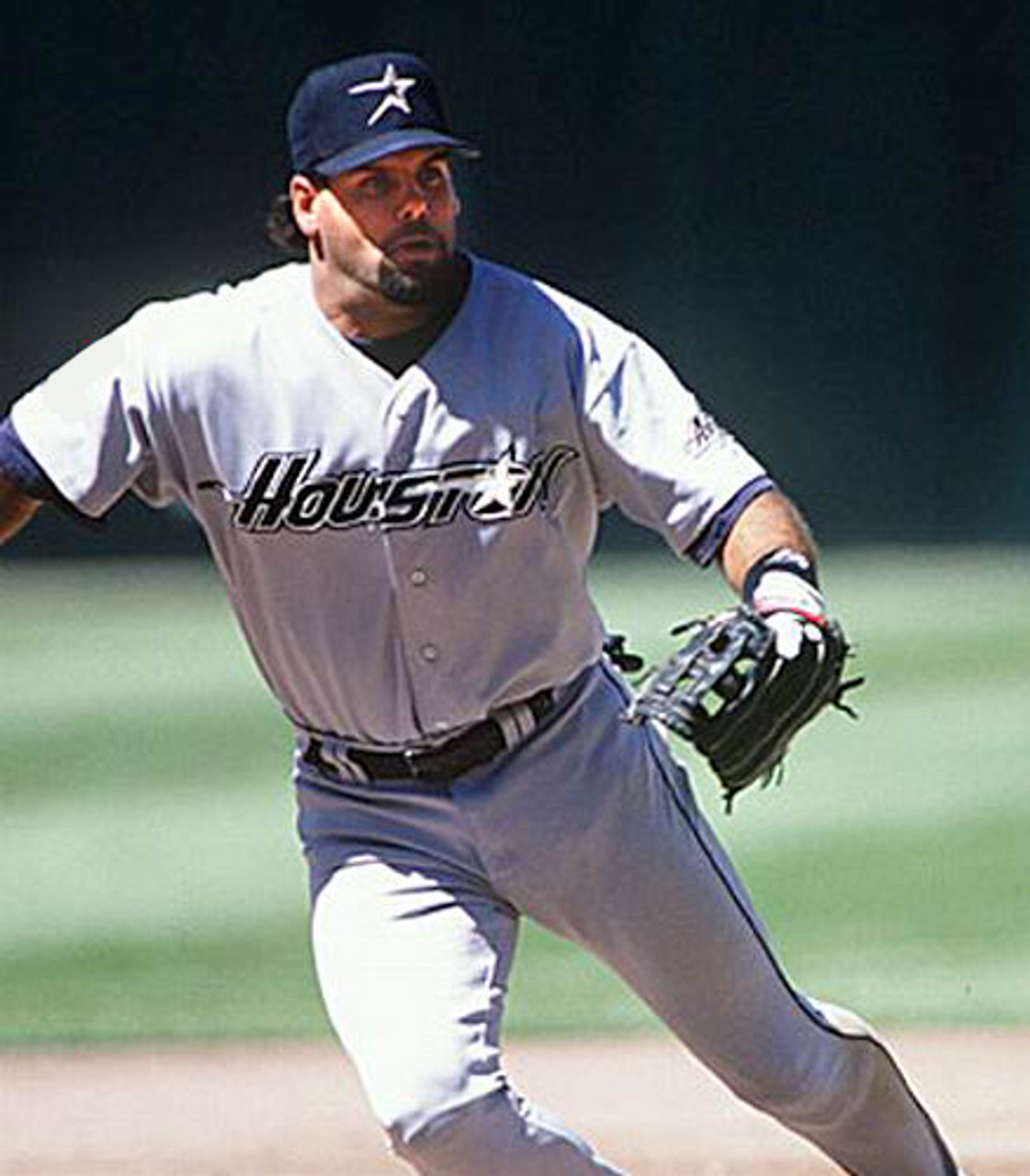 MAJESTIC  KEN CAMINITI Houston Astros 1994 Throwback Away Baseball Jersey