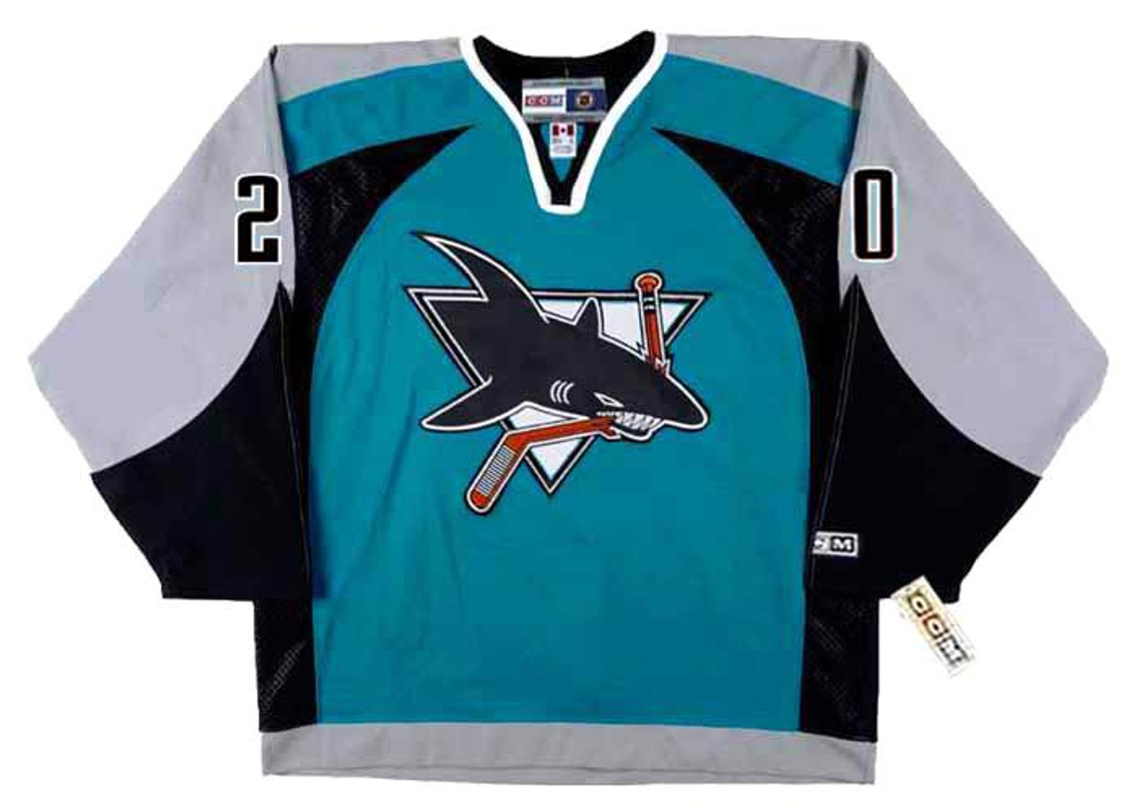 Evgeni Nabokov 2002 San Jose Sharks Alternate Throwback NHL Hockey Jersey