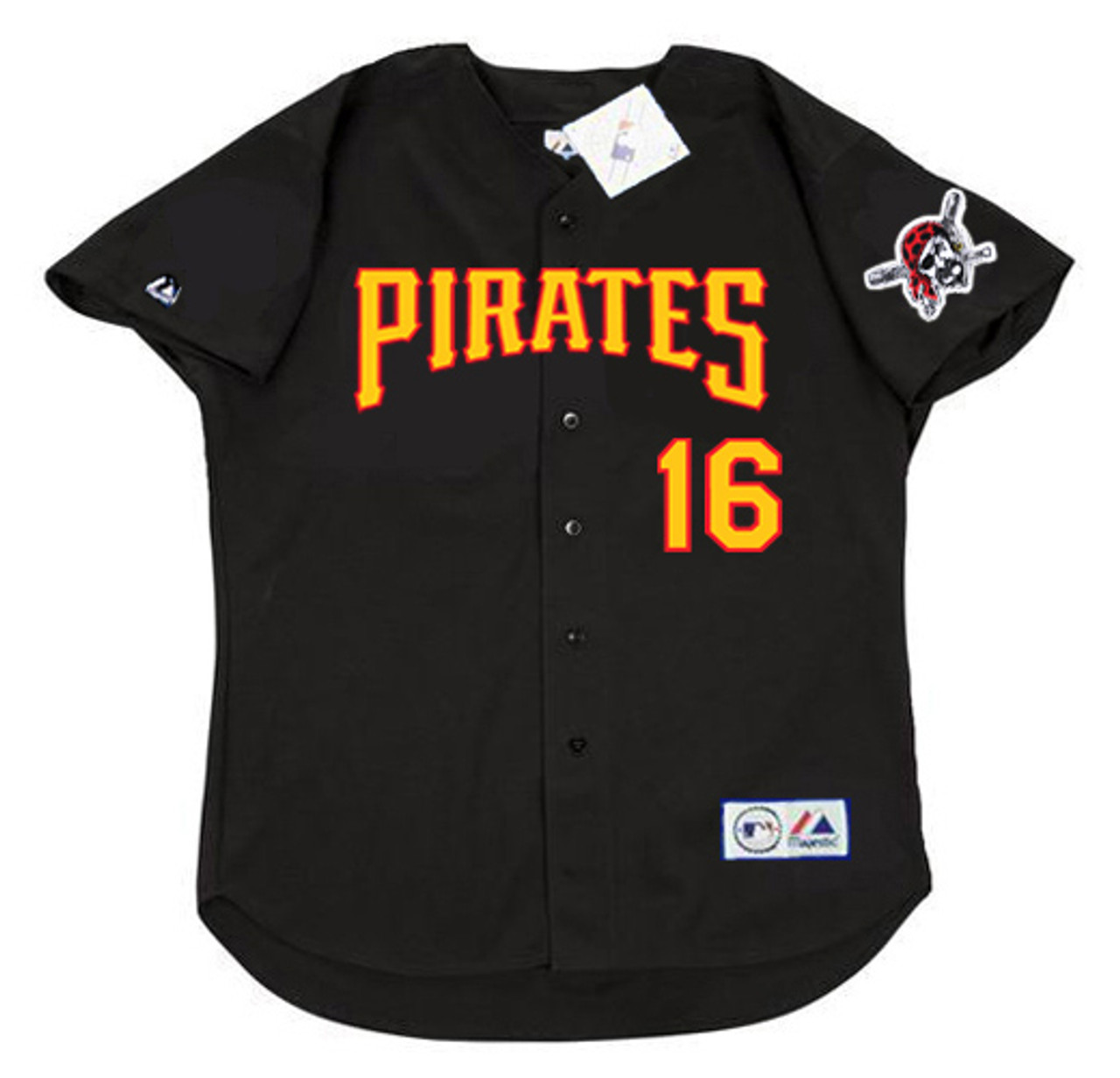 Majestic MLB Pittsburgh Pirates Baseball Replica Jersey In Black