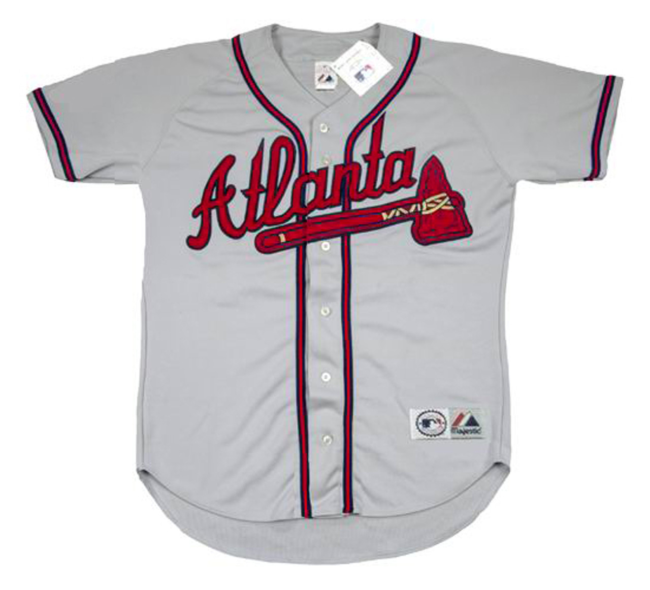 Authentic Majestic 52 2XL, ATLANTA BRAVES ANDRUW JONES ON FIELD Jersey RARE!