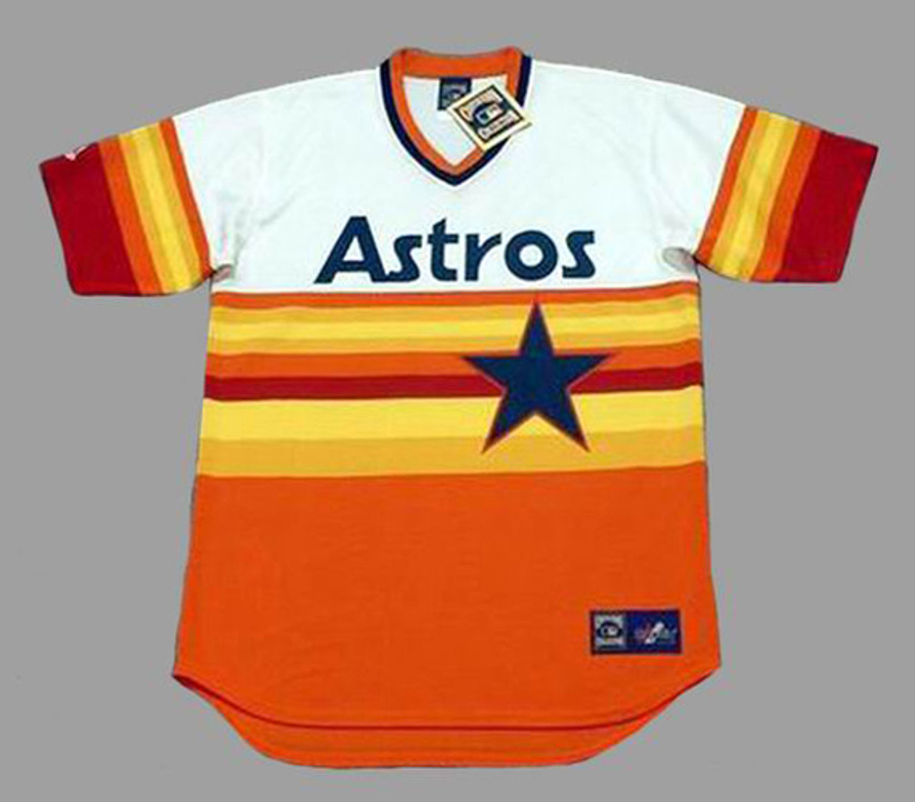 ALEX BREGMAN  Houston Astros 1980's Home Majestic Throwback Baseball Jersey