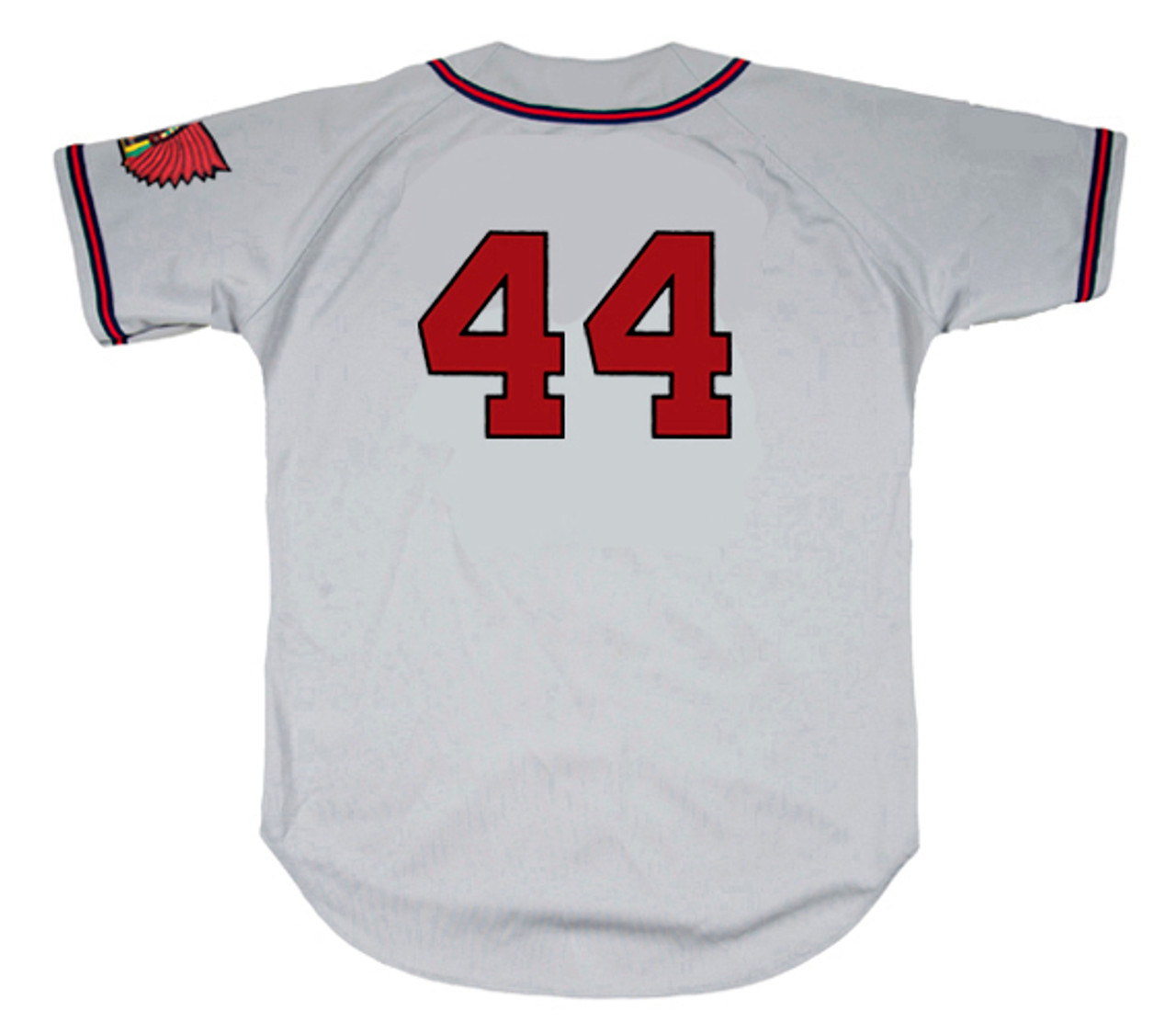 HANK AARON  Milwaukee Braves 1955 Away Majestic Throwback