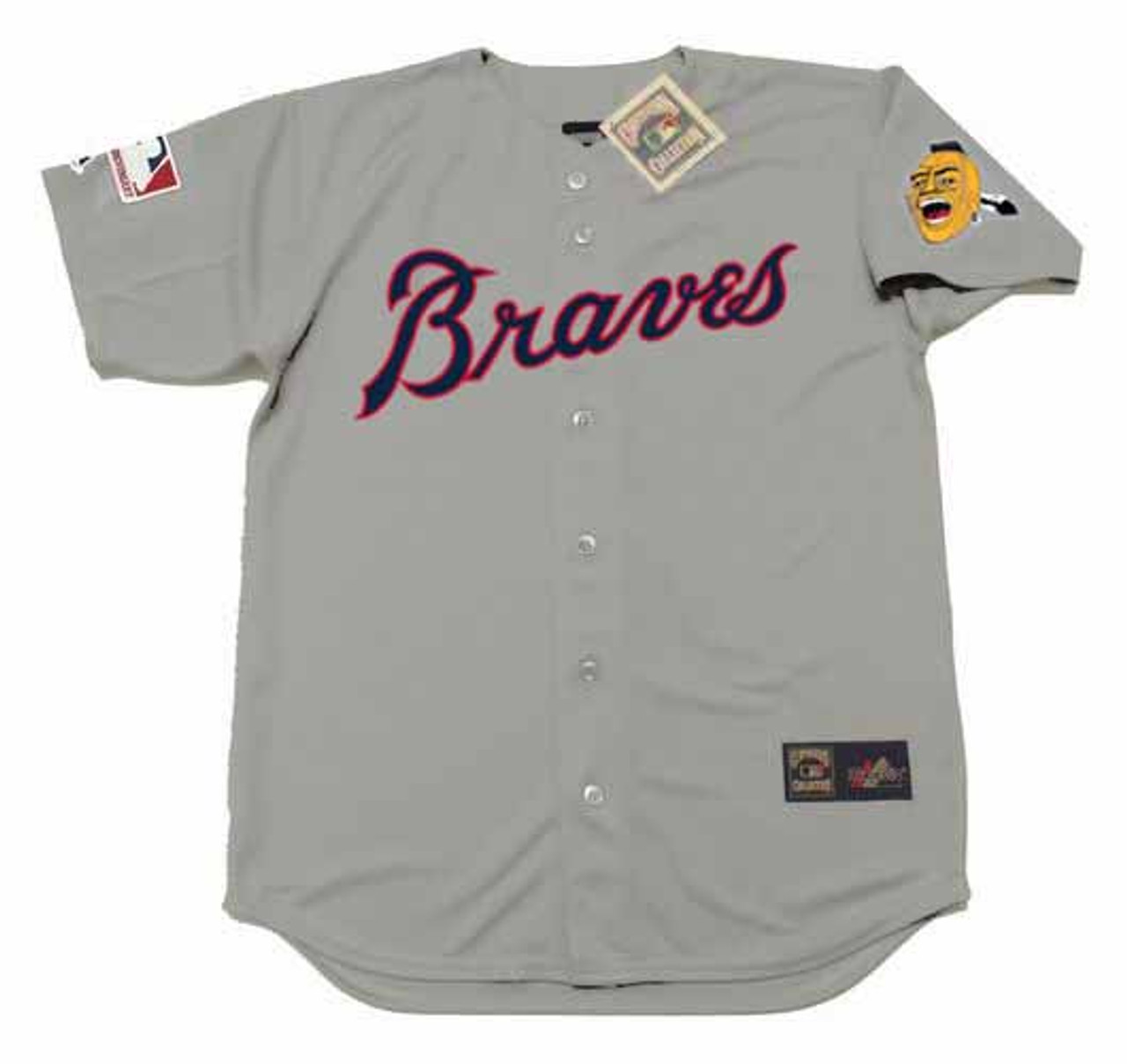 DEION SANDERS  Atlanta Braves 1992 Away Majestic Throwback