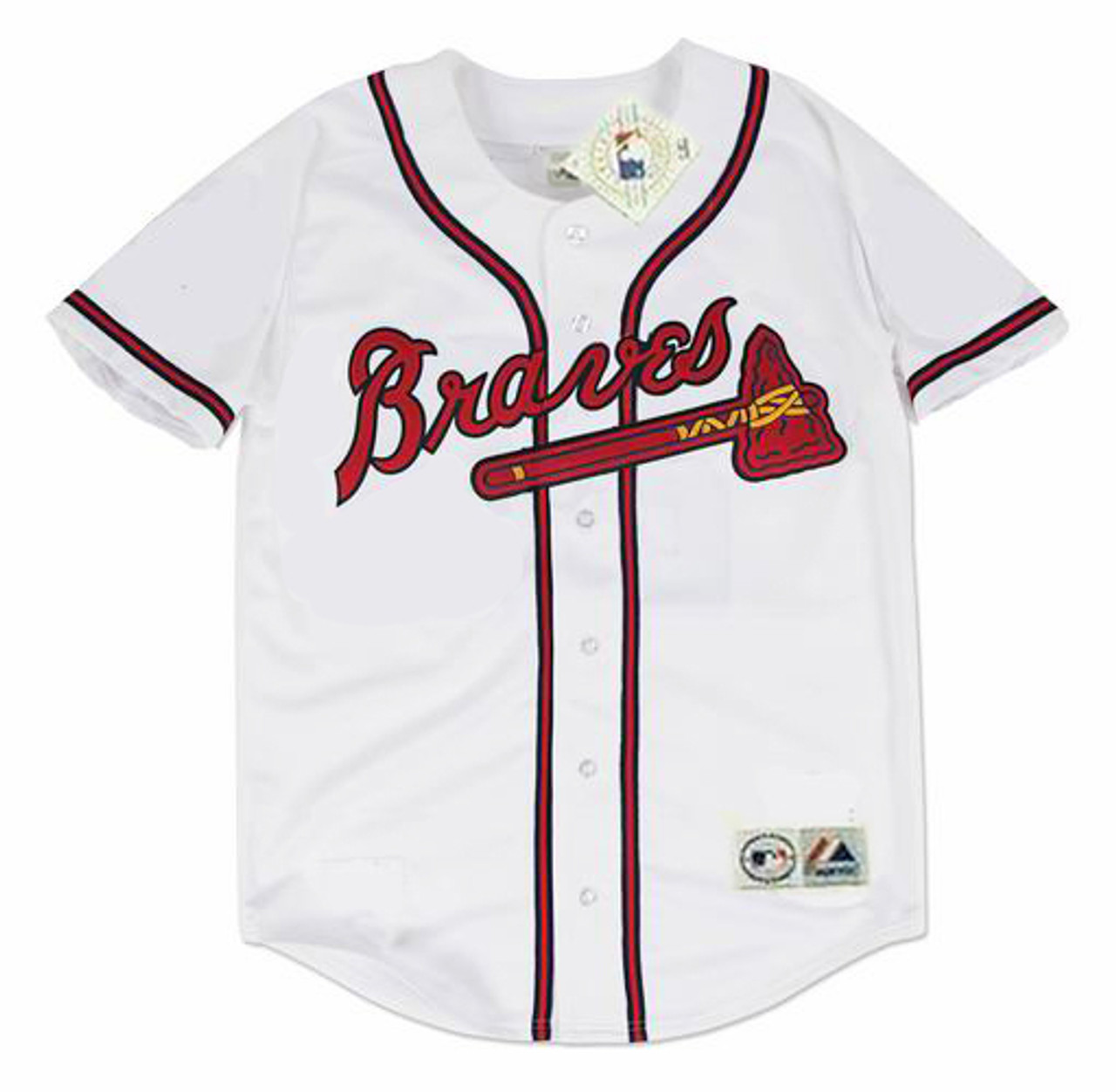 RONALD ACUNA JR.  Atlanta Braves 1970's Away Majestic Throwback Baseball  Jersey