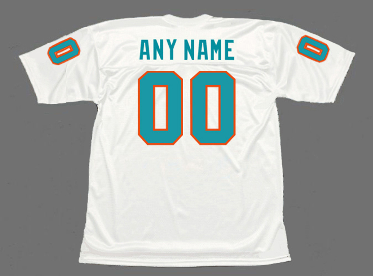 MIAMI DOLPHINS 1970's Away Throwback NFL Jersey Customized 'Any Name &  Number(s)' - Custom Throwback Jerseys
