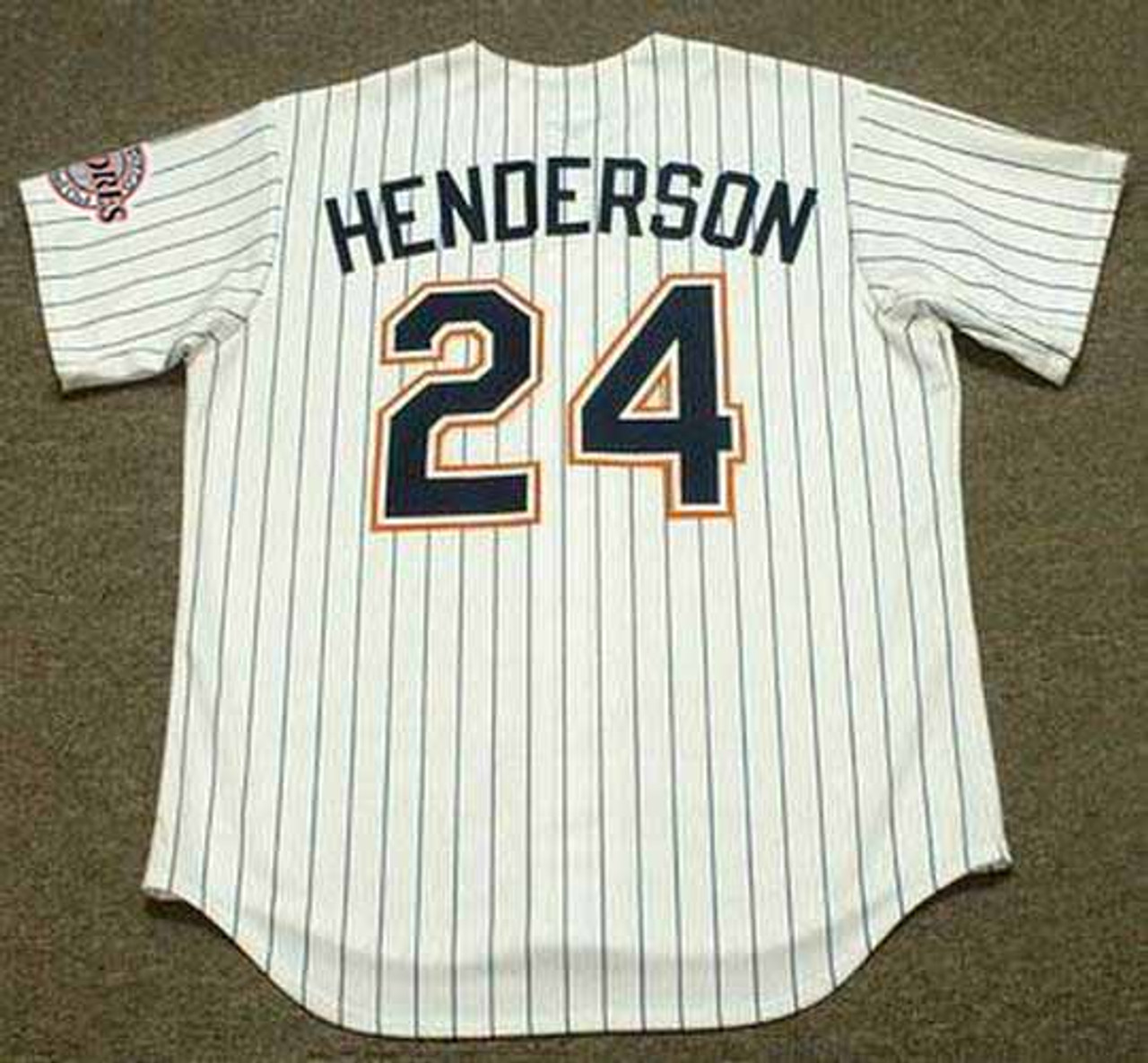 RICKEY HENDERSON  San Diego Padres 1996 Home Majestic Throwback