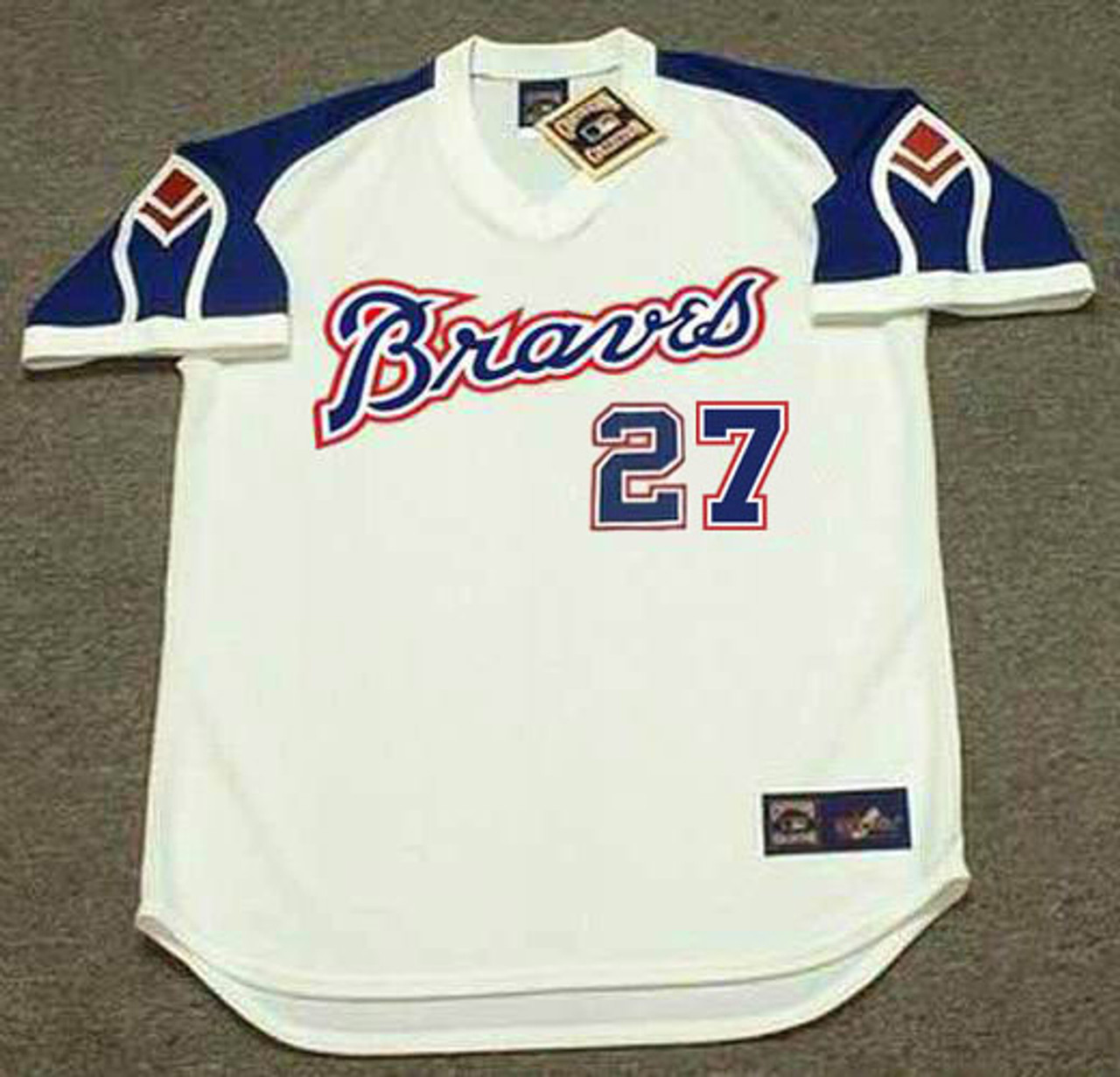 AUSTIN RILEY ATLANTA BRAVES THROWBACK COOPERSTOWN BLUE JERSEY NEW MAJESTIC  MENS