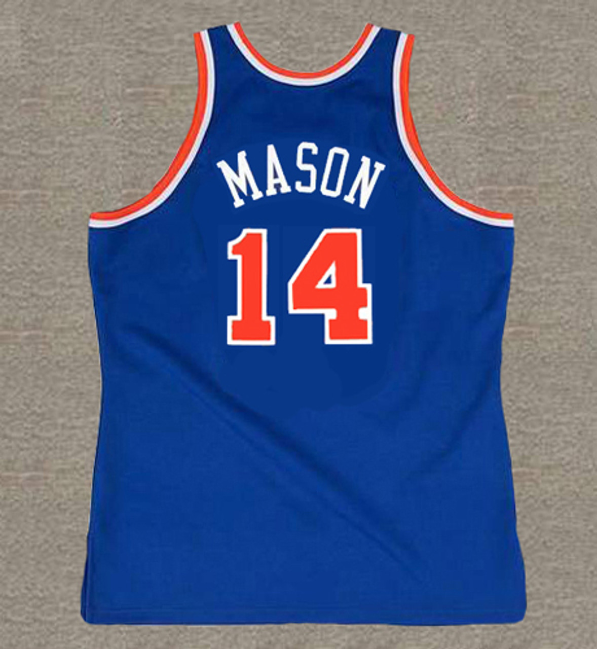 New York Knicks 14 Anthony Mason Blue Throwback NBA Jerseys Cheap