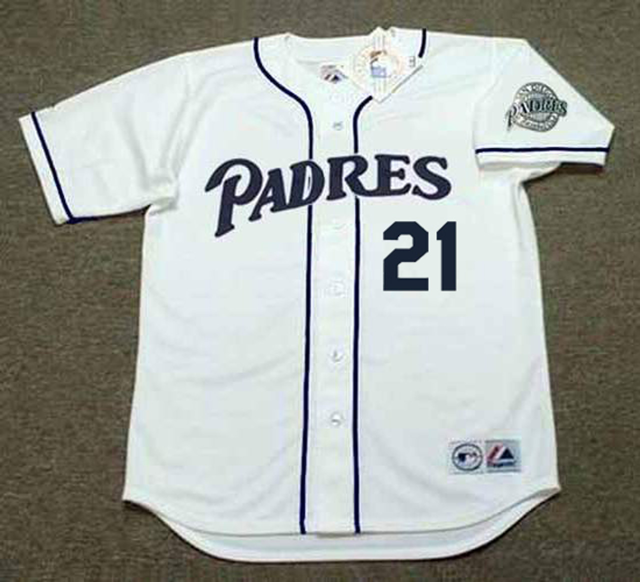 KEN CAMINITI  San Diego Padres 1996 Home Majestic Throwback Baseball Jersey