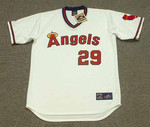 ROD CAREW California Angels 1982 Majestic Throwback Baseball Jersey - front