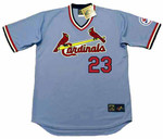 TED SIMMONS St. Louis Cardinals 1976 Away Majestic Throwback Baseball Jersey - FRONT