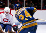 BERNIE FEDERKO St. Louis Blues 1980 CCM Vintage Throwback NHL Hockey Jersey - ACTION