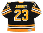 CRAIG JANNEY Boston Bruins 1990 Away CCM Vintage Throwback NHL Hockey Jersey - BACK