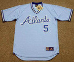 BOB HORNER Atlanta Braves 1982 Majestic Cooperstown Throwback Baseball Jersey