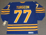 PIERRE TURGEON Buffalo Sabres 1989 CCM Vintage Throwback Away NHL Hockey Jersey