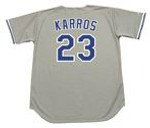 ERIC KARROS Los Angeles Dodgers 1995 Away Majestic Baseball Throwback Jersey - BACK