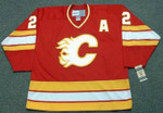 Al MacInnis 1980's Calgary Flames NHL Throwback Away Jersey - FRONT