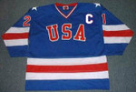 MIKE ERUZIONE 1980 USA Olympic Away Hockey Jersey