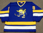 BILL "GOLDIE" GOLDTHORPE  Minnesota Fighting Saints 1974 WHA Throwback Hockey Jersey