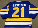 STEVE CARLSON Minnesota Fighting Saints 1975 WHA Throwback Hockey Jersey