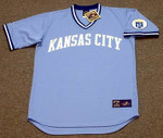 JOHN MAYBERRY Kansas City Royals 1975 Majestic Cooperstown Throwback Baseball Jersey